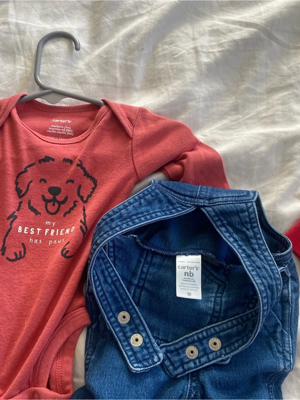 Red NIKE Zip-Up Baby Romper and overalls bundle - Picture 3 of 4